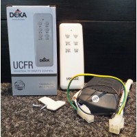 Deka UCFR Ceiling Fan Remote Control Kit with RF Receiver and Transmitter with DIP Switches