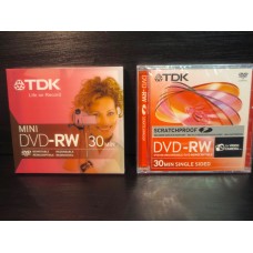 TDK Mini DVD-RW 1.4GB 30min Single Sided Rewritable Disc